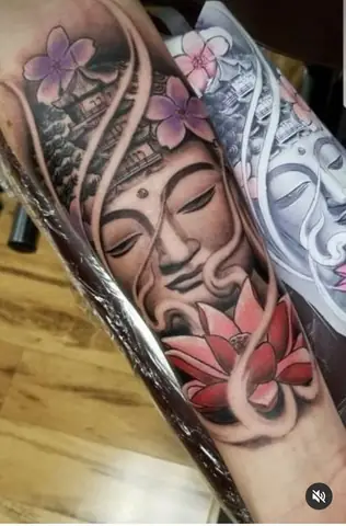 Hình Xăm Hoa Sen Phật Giáo Truyền Thống