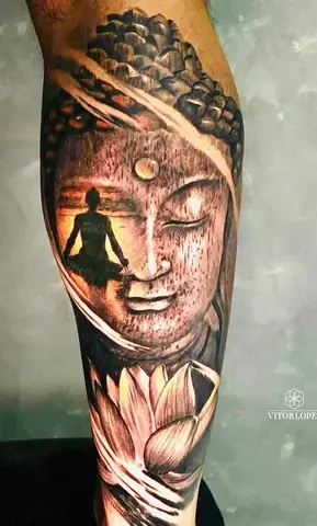 Hình Xăm Hoa Sen Phật Giáo Truyền Thống