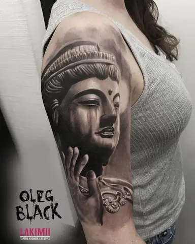 Mẫu Hình Xăm Phật Trên Bắp Tay Đẹp Nhất Thế Giới 2024