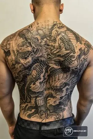 Điểm Qua 30 Mẫu Hình Xăm Rồng Đẹp Kín Lưng Đầy Ấn Tượng