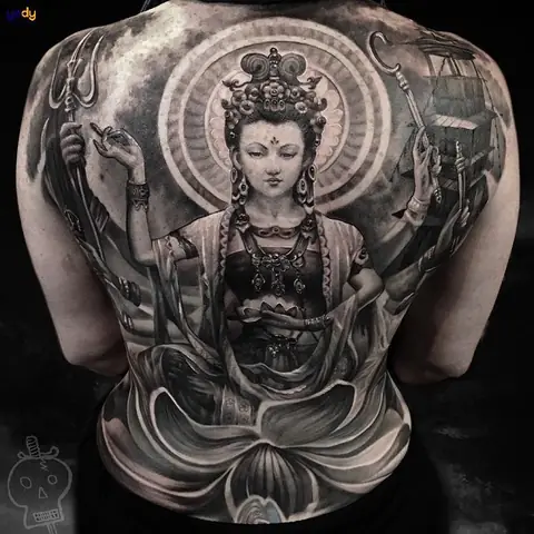 Mẫu Hình Xăm Phật Kín Lưng Tiêu Biểu (gợi Ý Triển Khai)