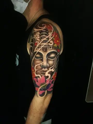 Hình Xăm Hoa Sen Phật Giáo Truyền Thống