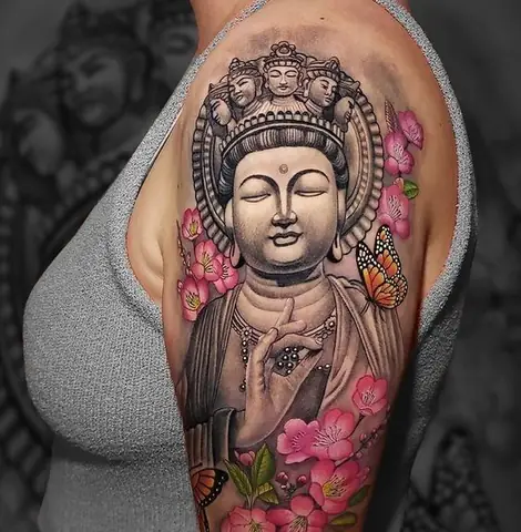 Hình Xăm Hoa Sen Phật Giáo Truyền Thống