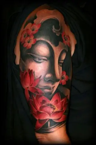 Hình Xăm Hoa Sen Phật Giáo Truyền Thống