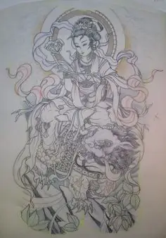 Hình Ảnh Cho Hình Xăm Phật Văn Thù Bồ Tát: