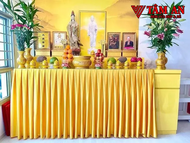 Khăn Trải Bàn Thờ Gia Tiên – Phật – Nhà Chùa K6
