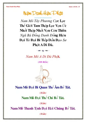 Kinh Phật Nam Mô A Di Đà: Bổn Tôn Từ Bi & Hạnh Nguyện Cực Lạc