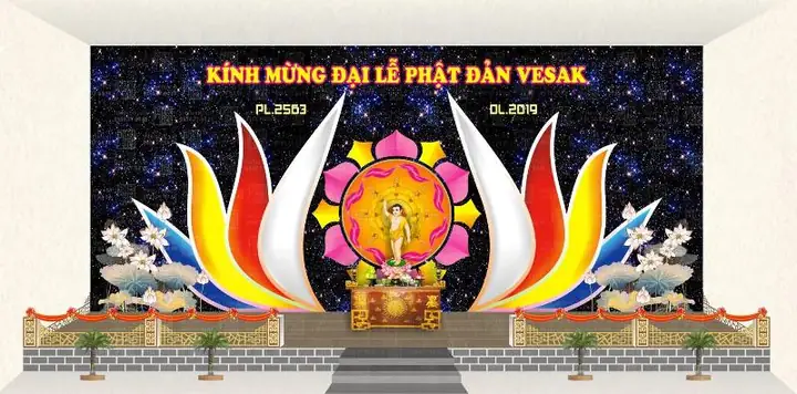 Chùm Ảnh: Mẫu Thiết Kế Lễ Đài Phật Đản Đẹp - Phật Giáo Quảng Nam