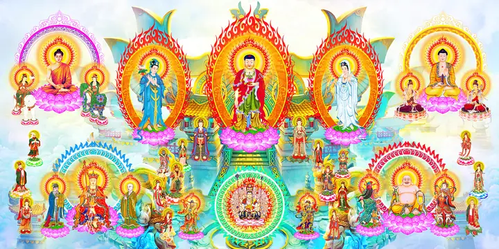 Hình Ảnh Hội Thượng Phật Bồ Tát Đẹp, Khổ Lớn Có Thể In Tranh