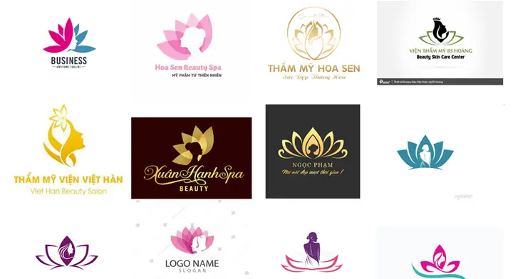 Logo Hoa Sen - Phác Họa Cô Gái