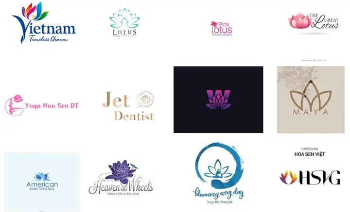 10. Logo Hoa Sen - Phối Chữ