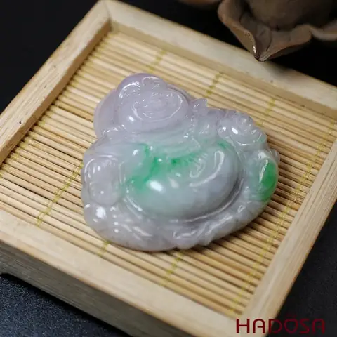 Mặt Phật Di Lạc Cẩm Thạch Trắng Lí