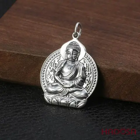 Mặt Dây Chuyền Bạc Phật A Di Đà (tuất, Hợi) Trang Sức Hadosa