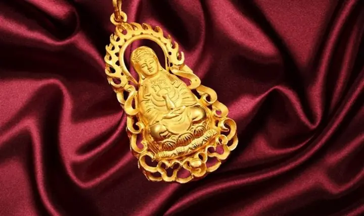 Mặt Dây Chuyền Phật Bà Quan Âm Cẩm Thạch