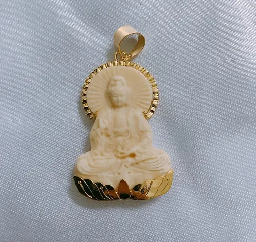 Mặt Dây Chuyền Kim Cương Mẹ Quan Âm Bằng Vàng