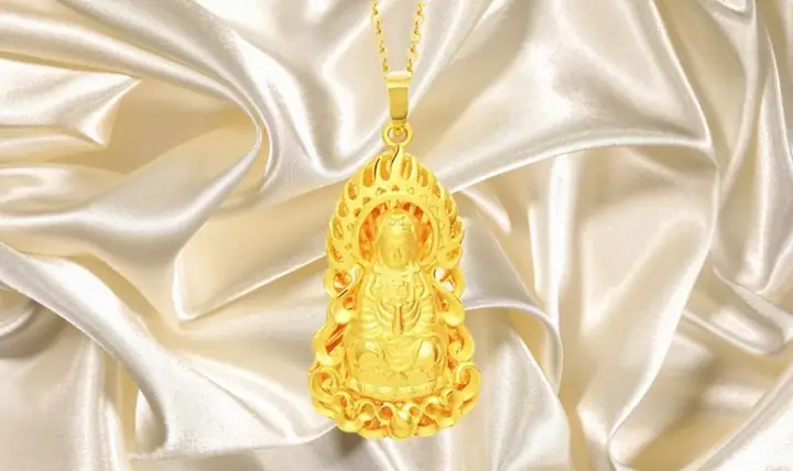 Mặt Dây Chuyền Phật Quan Âm Vàng 24k Dành Cho Nữ