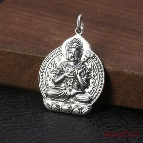 Mặt Dây Chuyền Bạc Phật Đại Thế Chí Bồ Tát (ngọ)
