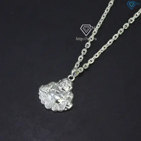 Dây Chuyền Mặt Phật Di Lặc Bằng Bạc Cho Nam Dca0119