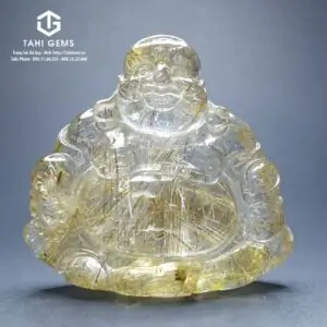 Mặt Dây Chuyền Phật Di Lặc Thạch Anh Tóc Vàng - Tahi 6436