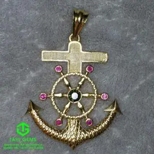 Mặt Dây Chuyền Phật Di Lặc Đá Sapphire