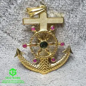 Tahi 3223 - Mặt Dây Chuyền Đá Quý Sapphire Mẫu Mỏ Neo