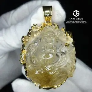 Mặt Dây Chuyền Phật Di Lặc Đá Sapphire