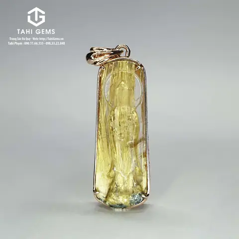 Mặt Dây Chuyền Phật Di Lặc Đá Sapphire