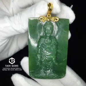 Tahi 5098 Mặt Dây Ngọc Bích Phật A Di Đà