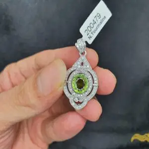 Tahi 3001 - Mặt Dây Đá Tourmaline Xanh Đẹp