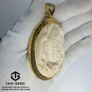 Mặt Dây Chuyền Phật Di Lặc Đá Sapphire