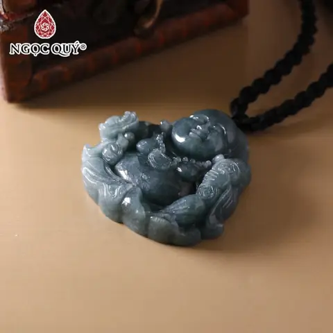 Mặt Dây Chuyền Phật Di Lặc Lam Ngọc Trang Sức Đá Phong Thủy ...