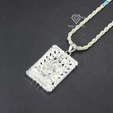 Dây Chuyền Bạc Nam Mặt Phật A Di Đà To Dca0137