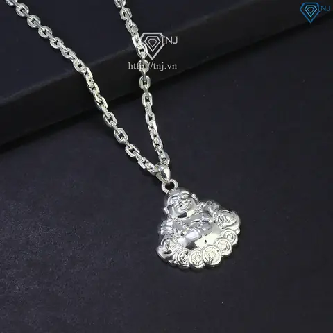 Dây Chuyền Mặt Phật Di Lặc Bằng Bạc Cho Nam Dca0119