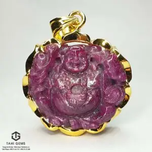 Mặt Dây Phật Di Lặc Đá Quý Ruby - Tahi 6847