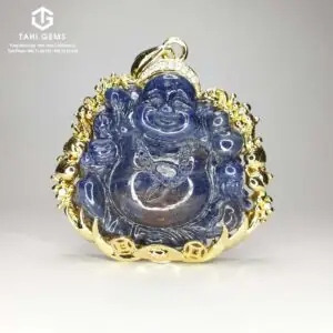 Mặt Dây Chuyền Phật Di Lặc Đá Quý Sapphire - Tahi 6524