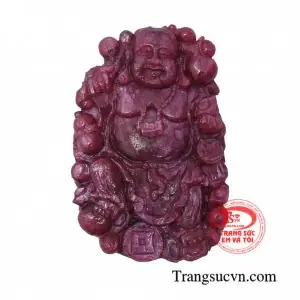 Mặt Ruby Phật Di Lặc Thịnh Vượng