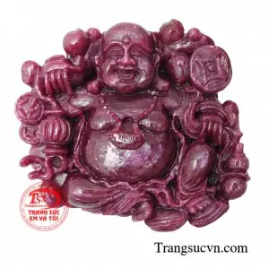 Mặt Ruby Phật Di Lặc Hoan Hỉ