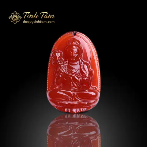 Đại Thế Chí Bồ Tát Đá Mã Não Đỏ Thiên Nhiên - Đá Quý Tĩnh Tâm