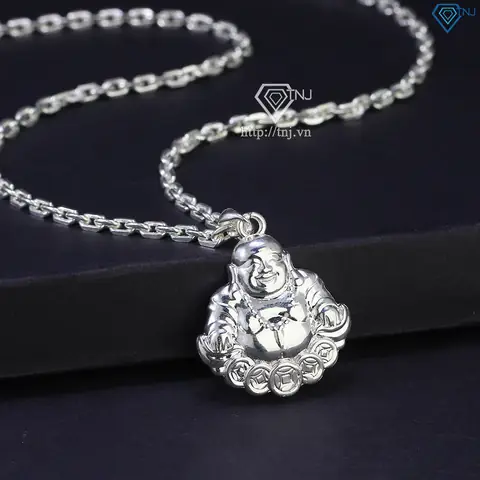 Dây Chuyền Bạc Nam Mặt Phật Di Lặc Được Làm Từ Chất Liệu Bạc Cao Cấp 925