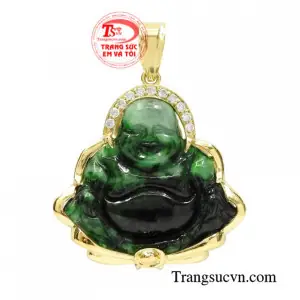 Mặt Vàng Tây Di Lặc Cẩm Thạch