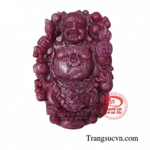 Mặt Ruby Phật Di Lặc Tài Lộc