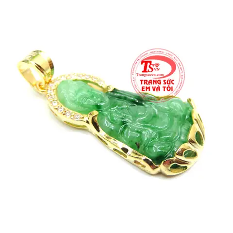 Mặt Phật Quan Âm Ngọc Đeo Cổ