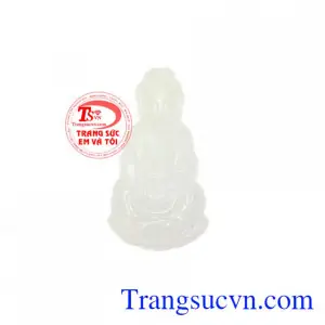 Mặt Phật Bà Cẩm Thạch Trắng Đẹp