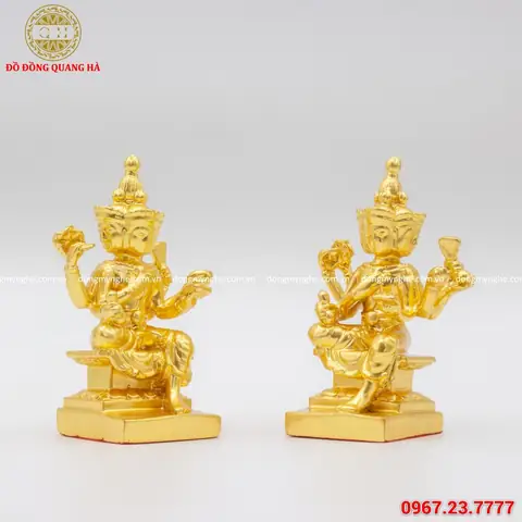 Tượng Phật Tứ Diện Thếp Vàng 9999 Cao Cấp, Giàu Ý Nghĩa