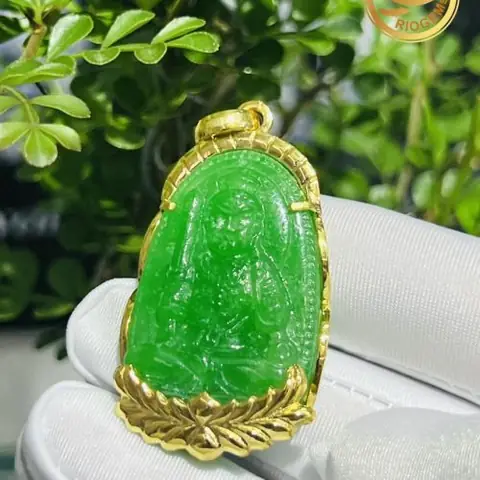 Mặt Dây Phật Văn Thù Bồ Tát Sắc Nét Bọc Vàng Đẹp - Giá Tốt Hcm