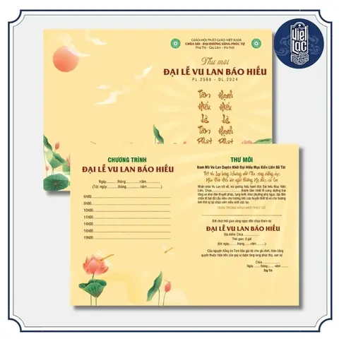 Thiệp Mời Thiết Kế (phật Đản, Vu Lan, Tết,...) Việt Lạc
