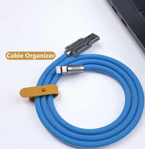 Cáp Sạc Nhanh 120w Cá Mập Bọc Thép Cổng Micro Dây Silicon Dài 1m