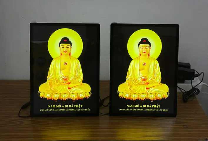 Khung Tranh Đèn Phật Giáo