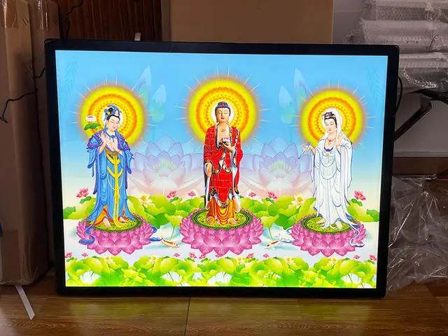 Khung Tranh Đèn Phật Giáo