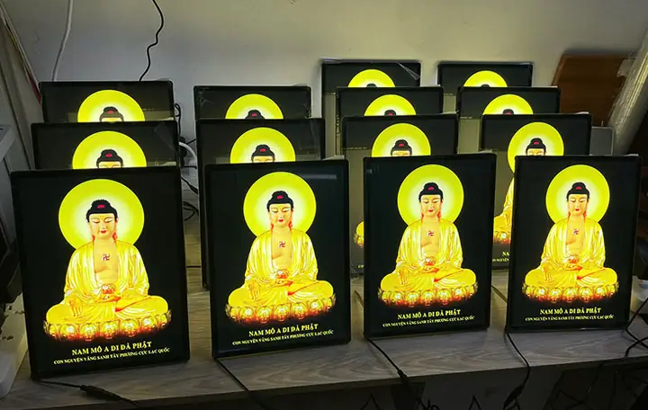 Hộp Đèn Tranh Phật A Di Đà